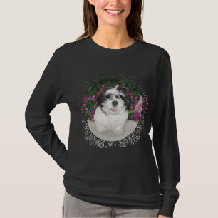 Svart & Vit Shih Tzu Valp Räddnings Hund T-shirt