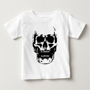 Svart Vit Skalle Pop Art Tee
