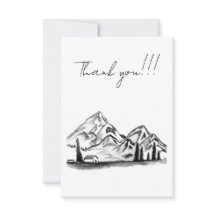 svart-vit skiss av berg