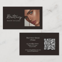 Svart Vit Skript QR-kod Foto Makeup Affärs C