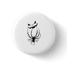 Svart & Vit Spindelnäts Skräck Halloween