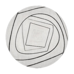 Svart Vit Spiral Kvadrat Abstrakt