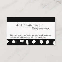 Svart vit Spots djur djuromsorg älsklings- Tidsbeställning Kort