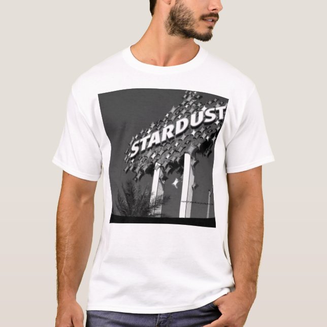 Svart & vit Stardust T Shirt (Framsida)