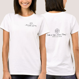 Svart & Vit T-Shirt med Anställdas Namn och Företa