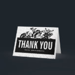 Svart & Vit Tackkort med Färgblock<br><div class="desc">Detta moderna tackkort är en del av en svit för bröllop. Andra färger och matchande föremål finns tillgängliga.</div>