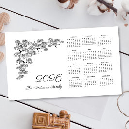 Svart Vit Tallgren Botanisk Kalender 2026
