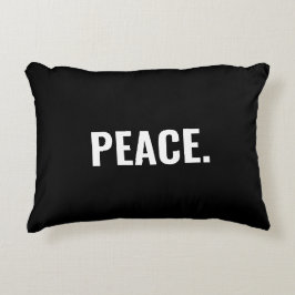 Svart, vit text minimalistisk anti-krig-anpassning prydnadskudde