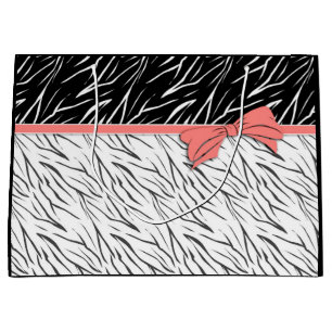 Svart vit tiger, rand rosa