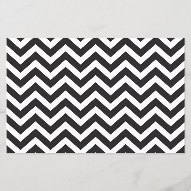 Svart & Vit Tjock Chevron Kartong (Framsida)
