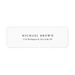 Svart vit, unik, klassisk Elegant, vanlig Returadress Etikett