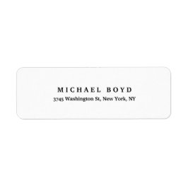 Svart vit unik Retro Stil Classical Returadress Etikett