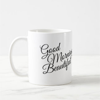 Svart & Vit Vacker morgon-mugg Kaffemugg