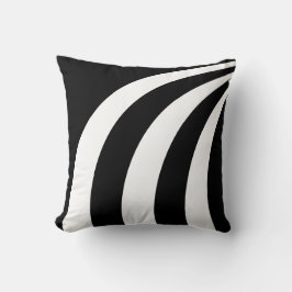 Svart & Vit Vågig Linjer Kastkudde Kudde