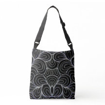 SVART & VIT VIRVEL CROSS BODY VÄSKA