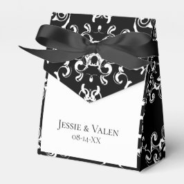 Svart & Vit Virvel Gotisk Bröllop Presentaskar