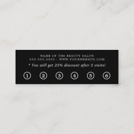 Svart vit, vit Elegant, blankt platta Lojalitetskort