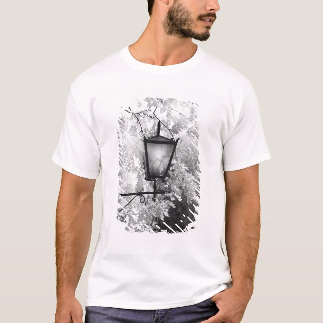 Svart & vit vy av armatur t-shirt (Framsida)