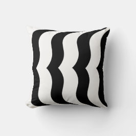 svart + vit zebra rand mönster, modern kudde