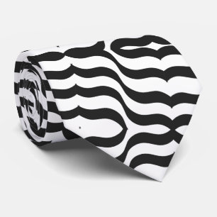 svart + vit zebra rand mönster modern slips