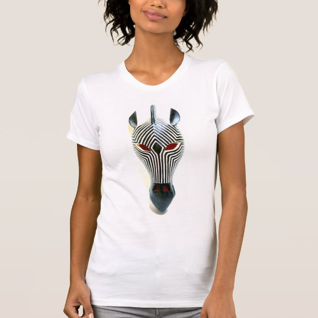 Svart/vit zebrmask t shirt (Framsida)