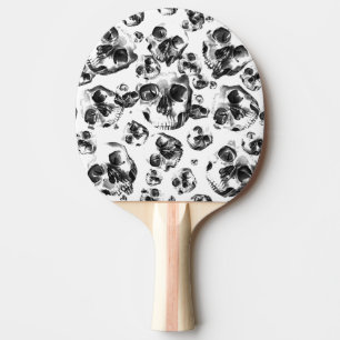 Svart & Vita Döda Kallar Skelett Mönster Pingisracket