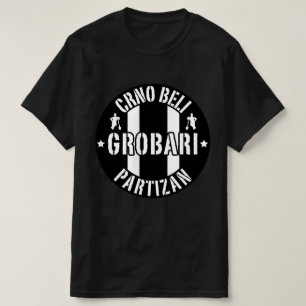 Svart-Vita Grobarna Partizan T Shirt