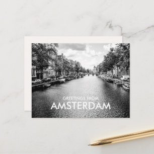 Svart & Vita Hälsningar från Amsterdam Vykort