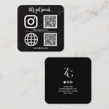 Svart | Vita Struktur Social Media QR-kod