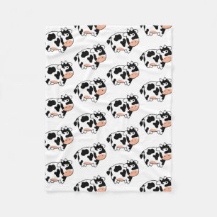 Svart- & vitbabyko fleecefilt