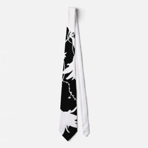 Svart- & vitblommor slips