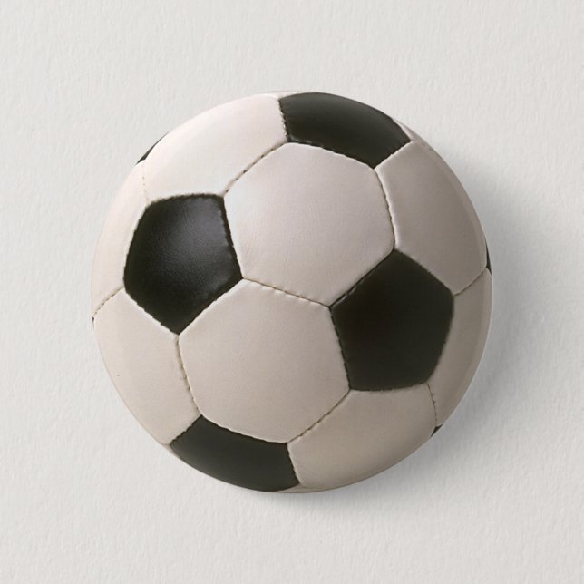 svart vitfotboll för 3D Soccerball Knapp (Framsida)