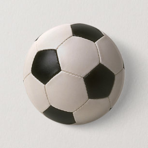 svart vitfotboll för 3D Soccerball Knapp