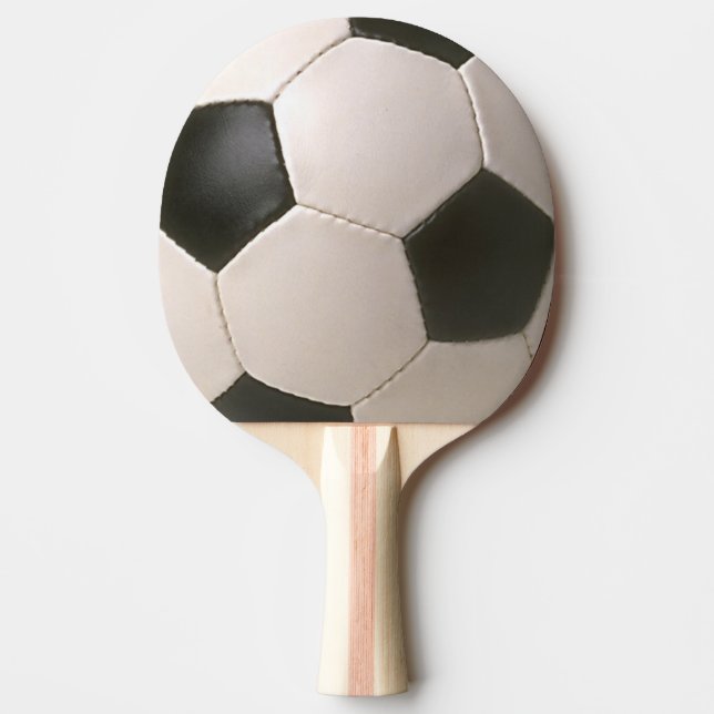 svart vitfotboll för 3D Soccerball Pingisracket (Framsidan)