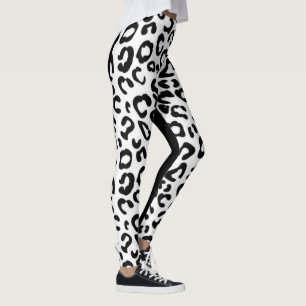 Svart vitjaguarleggins leggings