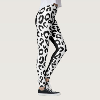 Svart vitjaguarleggins leggings