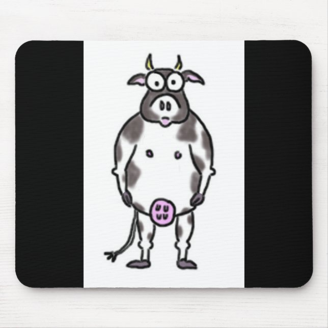 Svart- & vitko Mousepad Musmatta (Framsidan)