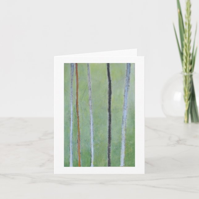 Svart- & vitlinjer på grönt görar sammandrag kort (Framsida)