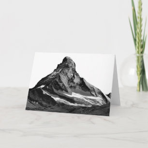 Svart- & vitMatterhorn norr ansikte Kort