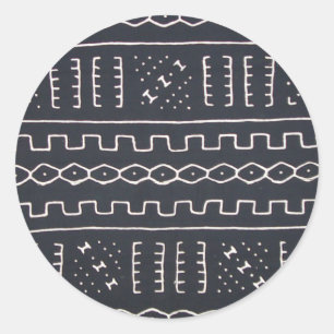 Svart- & vitMudcloth klistermärke