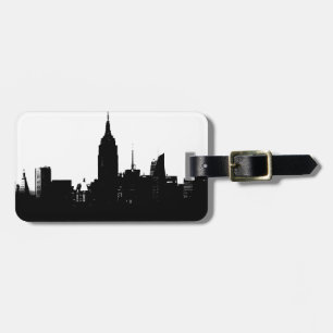 Svart vitNew York Silhouette Bagagebricka