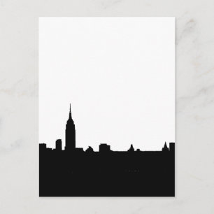 Svart- & vitNew York Silhouette Vykort