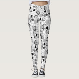 Svart- & vitPickleballs damasker Leggings