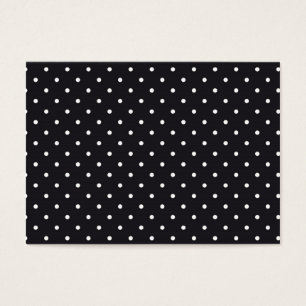 Svart vitpolka dots visitkort
