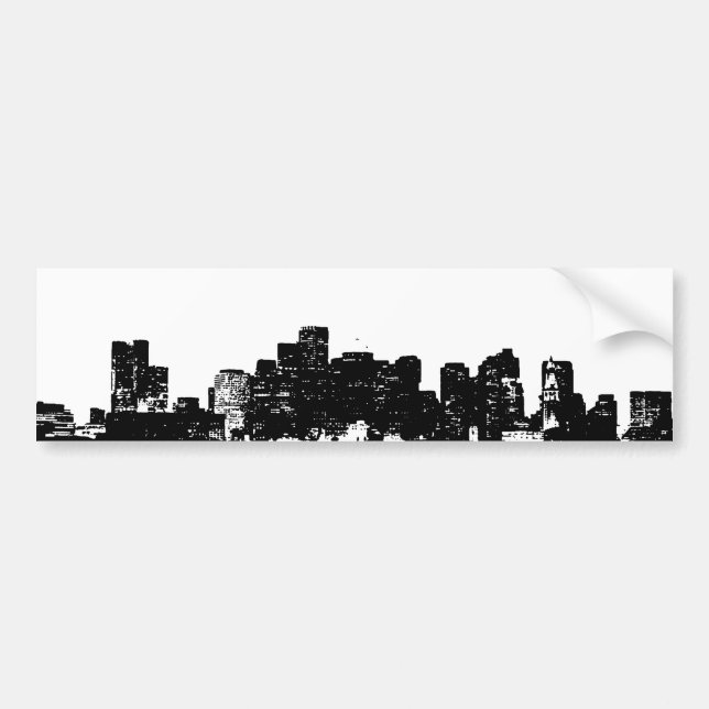 Svart vitpopkonst New York City Bildekal (Framsidan)