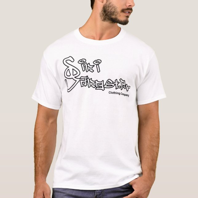 Svart-/vitsg-tröja T-shirt (Framsida)