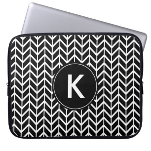 Svart vitsparreMonogram Laptop Fodral