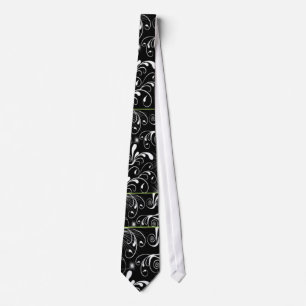 Svart- & vitSwirly Tie Slips