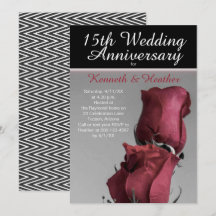 Svart Vitt 15-års bröllopsdag röda rosor