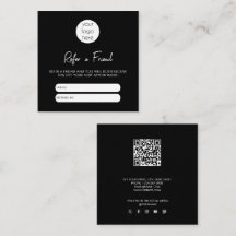 Svart Vitt Affärs Rekommendationskort